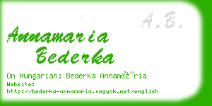 annamaria bederka business card